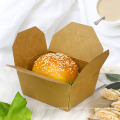 wholesale kraft food container box take away kraft paper fast food container